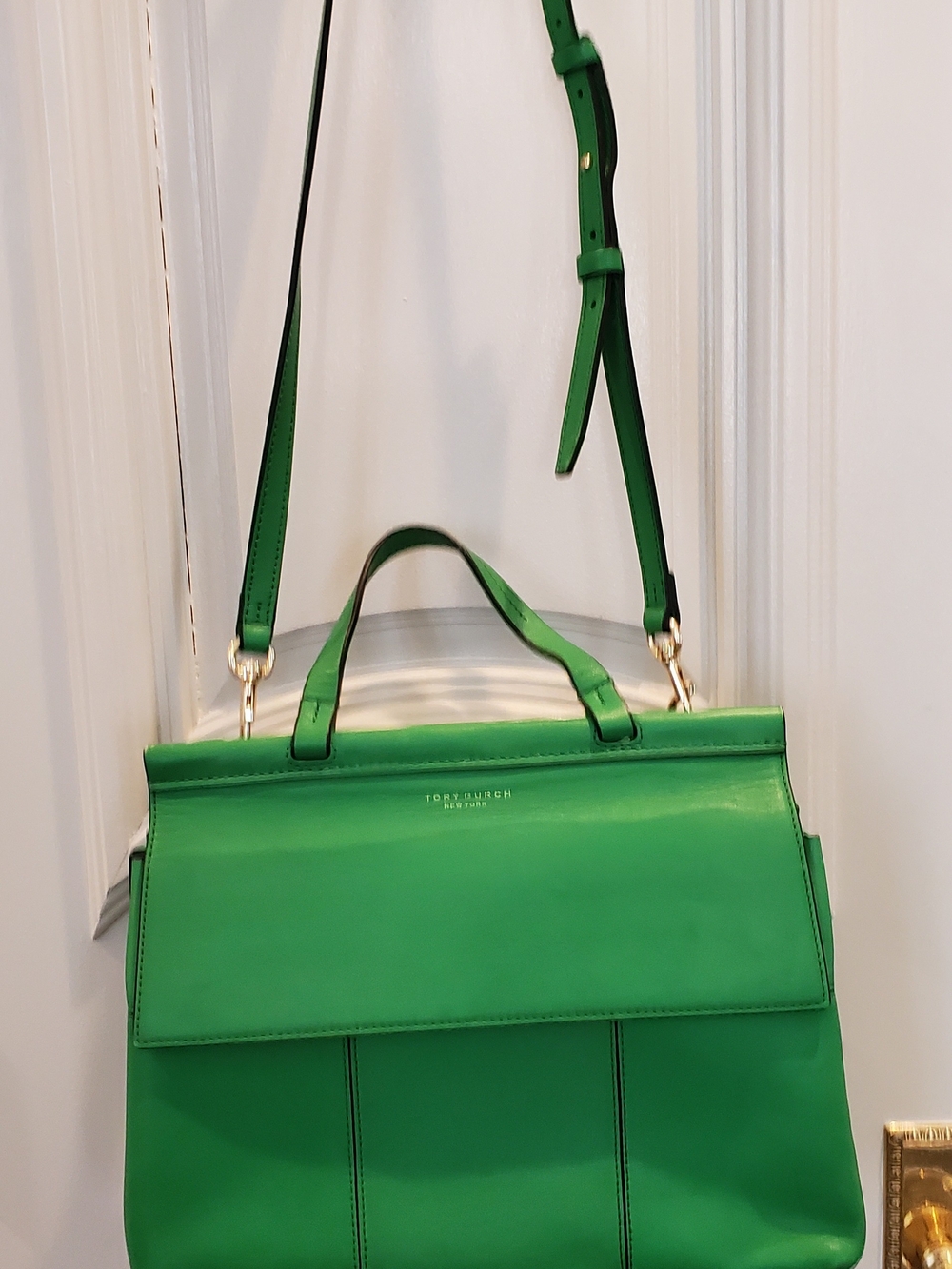 Tory Burch Bright Green Leather Shoulder Bag